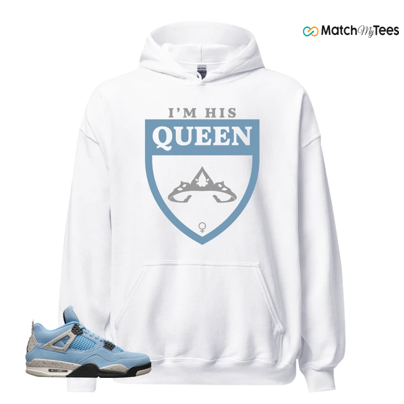 NIKE JORDAN 4 RETRO UNIVERSITY BLUE SNEAKER Matching Tees hoodie