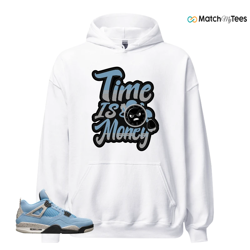 NIKE JORDAN 4 RETRO UNIVERSITY BLUE SNEAKER Matching Tees hoodie