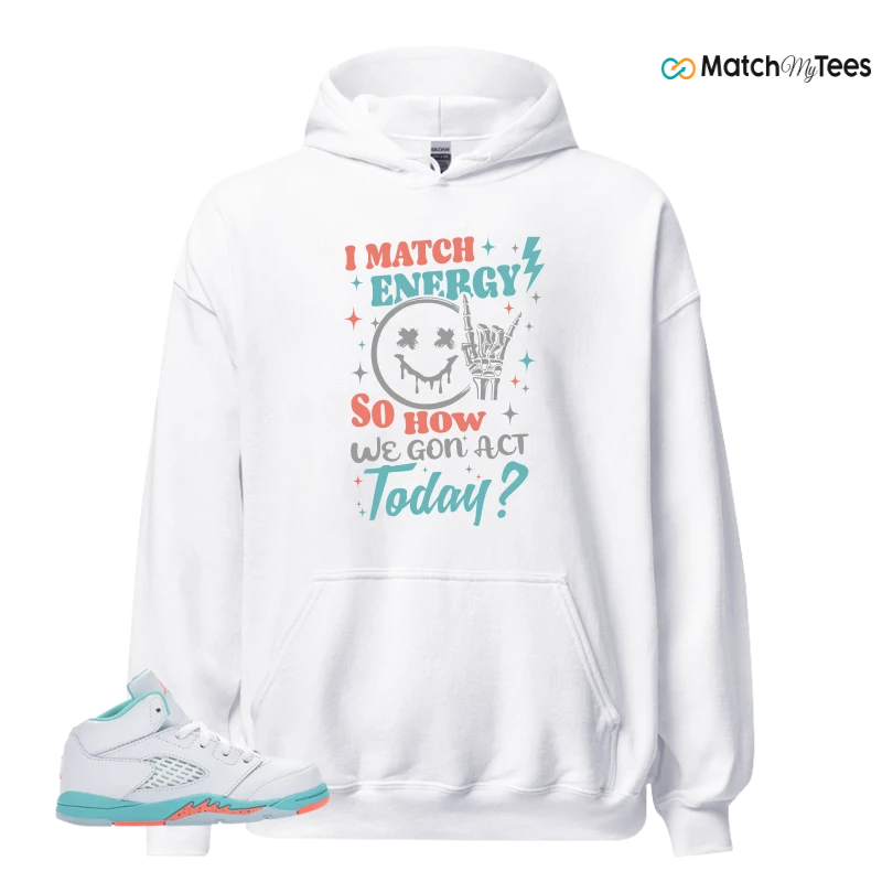 NIKE JORDAN 5 RETRO LIGHT AQUA (TD) SNEAKER Matching Tees hoodie
