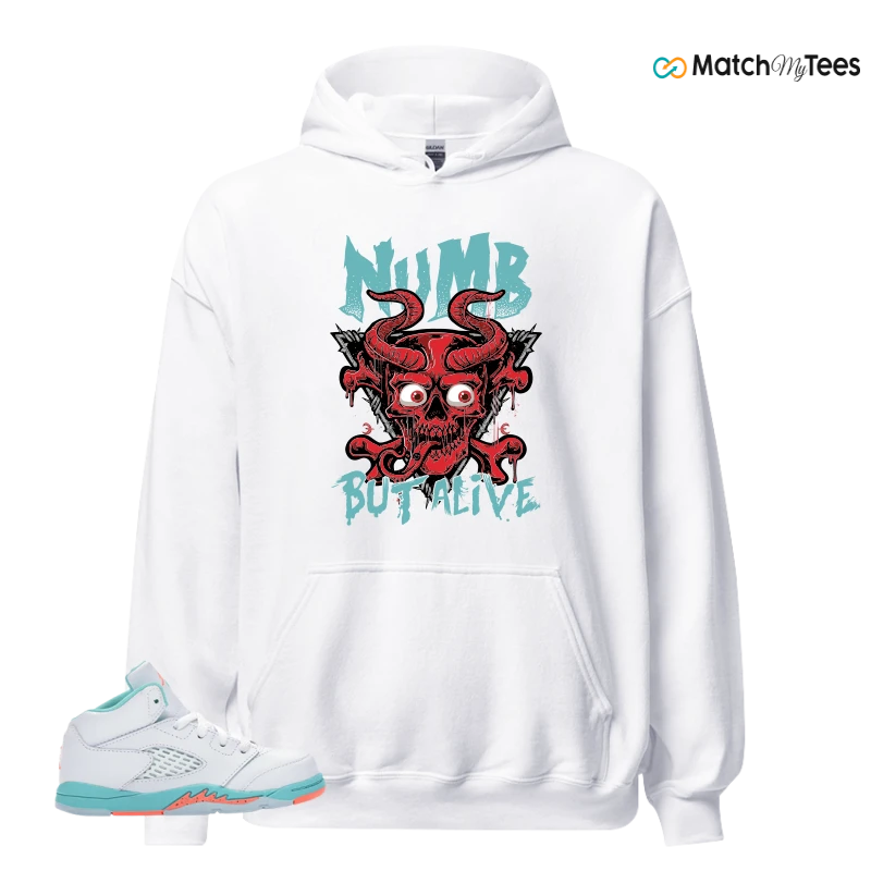 NIKE JORDAN 5 RETRO LIGHT AQUA (TD) SNEAKER Matching Tees hoodie