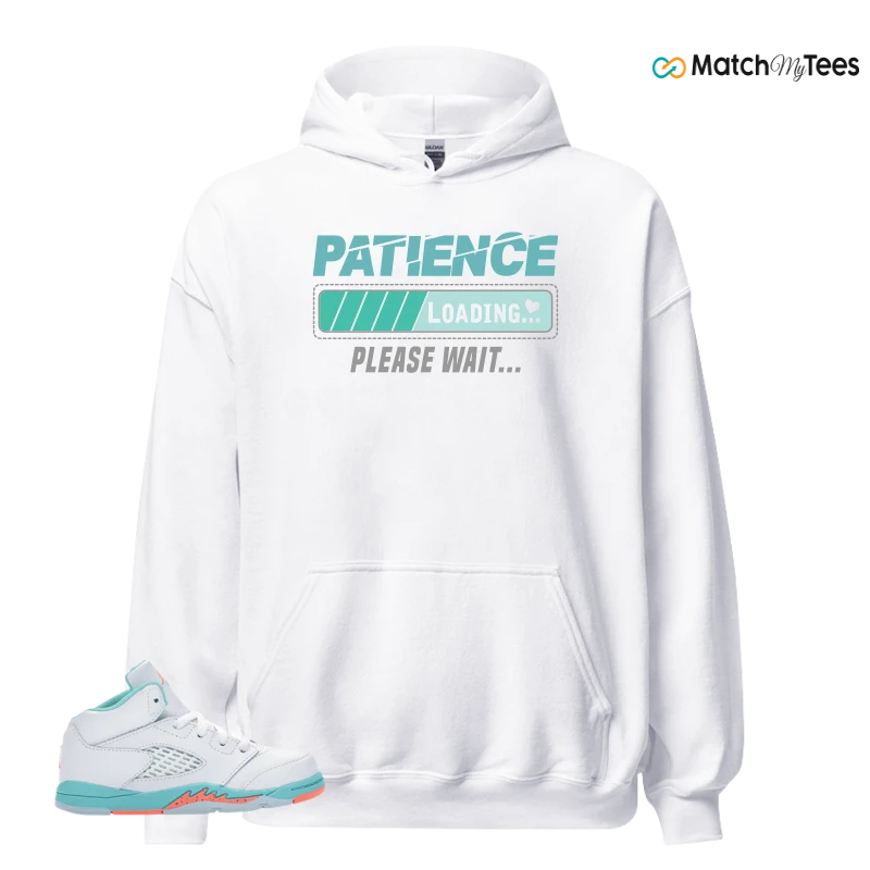 NIKE JORDAN 5 RETRO LIGHT AQUA (TD) SNEAKER Matching Tees hoodie