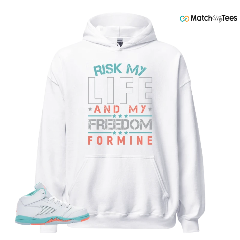 NIKE JORDAN 5 RETRO LIGHT AQUA (TD) SNEAKER Matching Tees hoodie