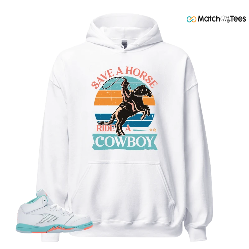 NIKE JORDAN 5 RETRO LIGHT AQUA (TD) SNEAKER Matching Tees hoodie