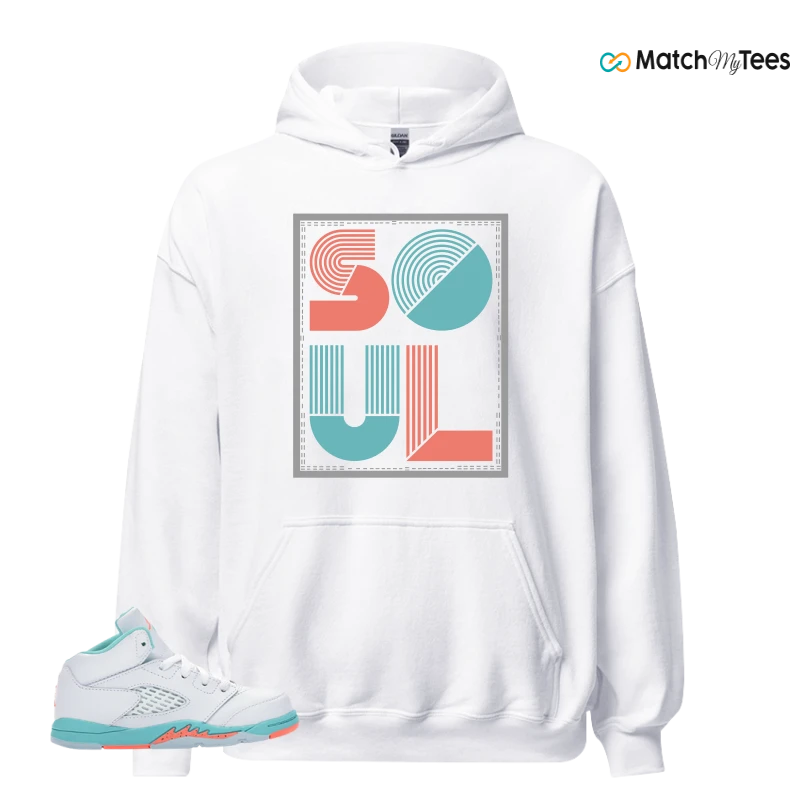 NIKE JORDAN 5 RETRO LIGHT AQUA (TD) SNEAKER Matching Tees hoodie