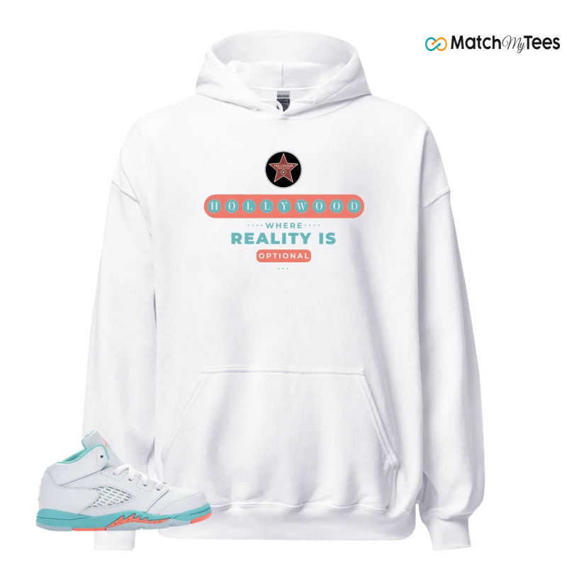 NIKE JORDAN 5 RETRO LIGHT AQUA (TD) SNEAKER Matching Tees hoodie