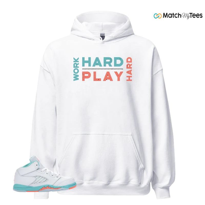 NIKE JORDAN 5 RETRO LIGHT AQUA (TD) SNEAKER Matching Tees Hoodie for Men