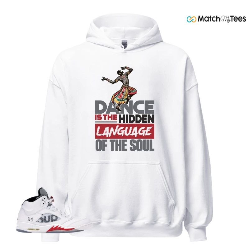 NIKE JORDAN 5 RETRO SUPREME WHITE SNEAKER Matching Tees hoodie