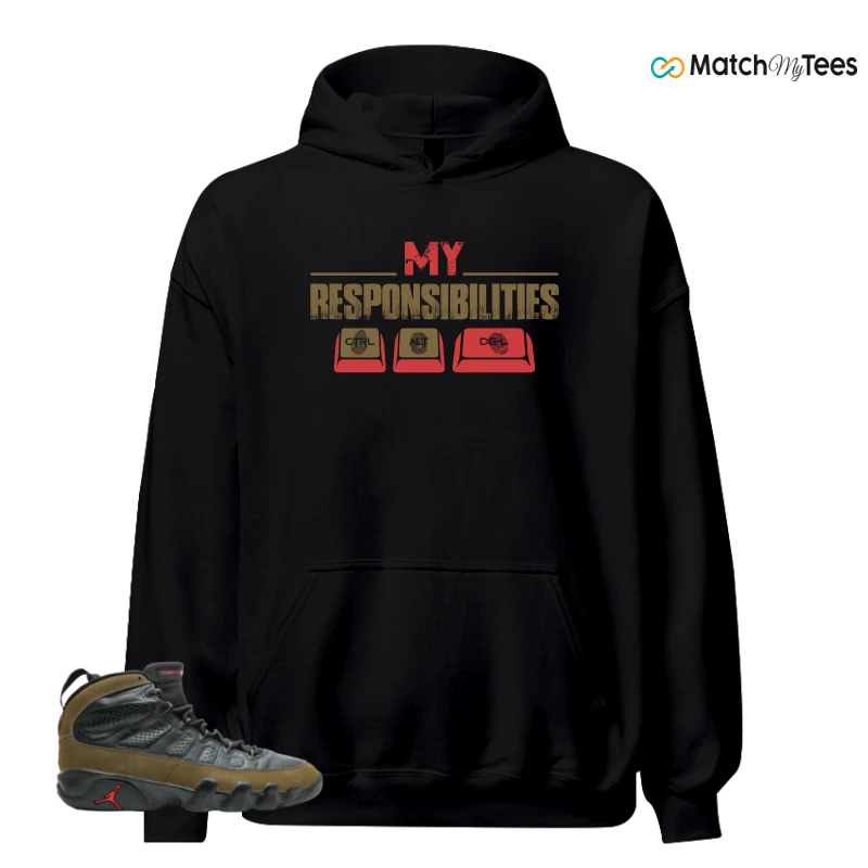 NIKE JORDAN 9 OG OLIVE (1993) SNEAKER Matching Tees hoodie