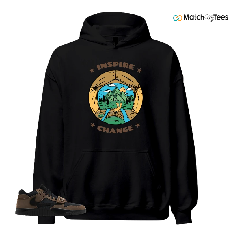 NIKE JORDAN JUMPMAN JACK TRAVIS SCOTT DARK MOCHA SNEAKER Matching Tees hoodie