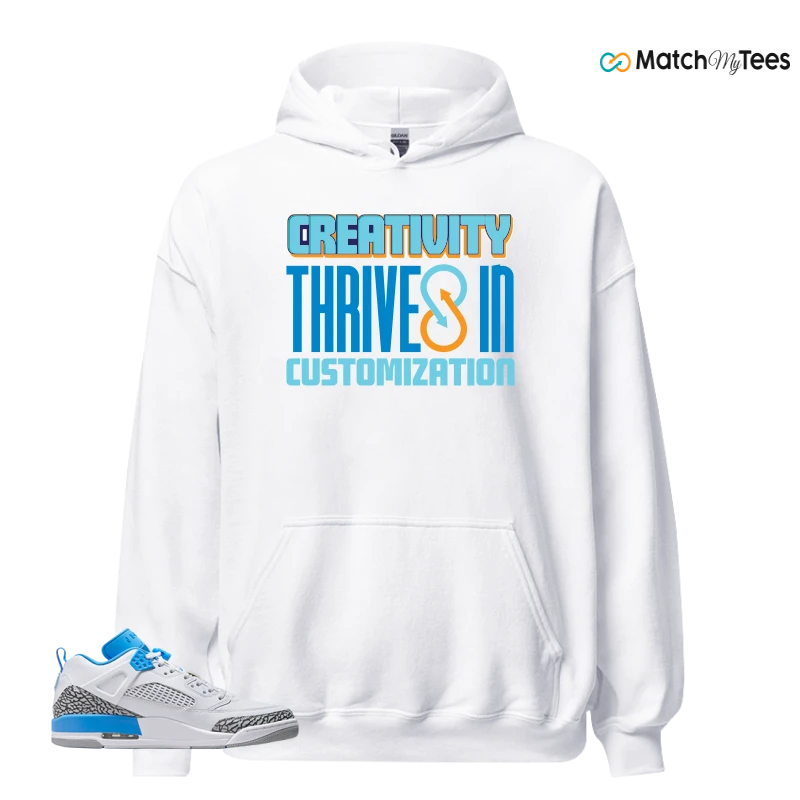 NIKE JORDAN SPIZIKE LOW UNC SNEAKER Matching Tees hoodie