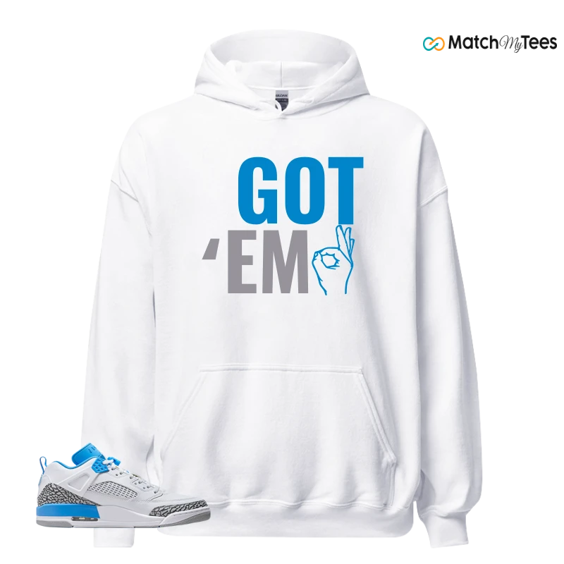 NIKE JORDAN SPIZIKE LOW UNC SNEAKER Matching Tees hoodie