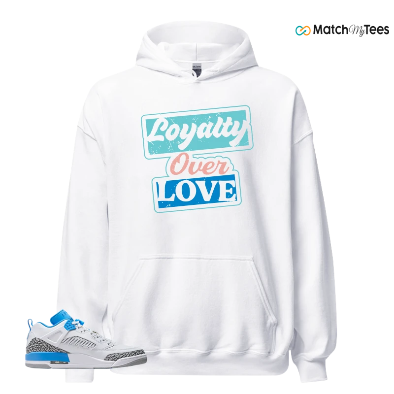 NIKE JORDAN SPIZIKE LOW UNC SNEAKER Matching Tees hoodie