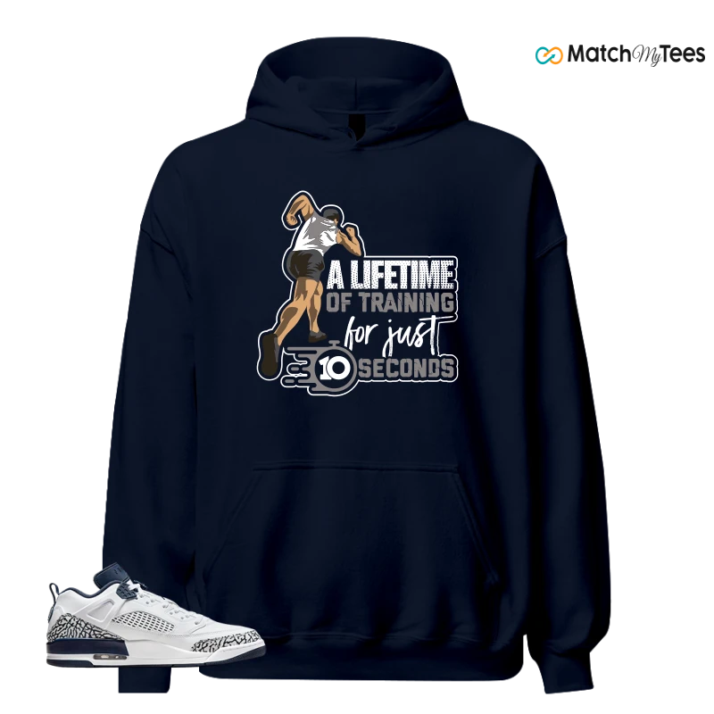 NIKE JORDAN SPIZIKE LOW WHITE OBSIDIAN SNEAKER Matching Tees hoodie