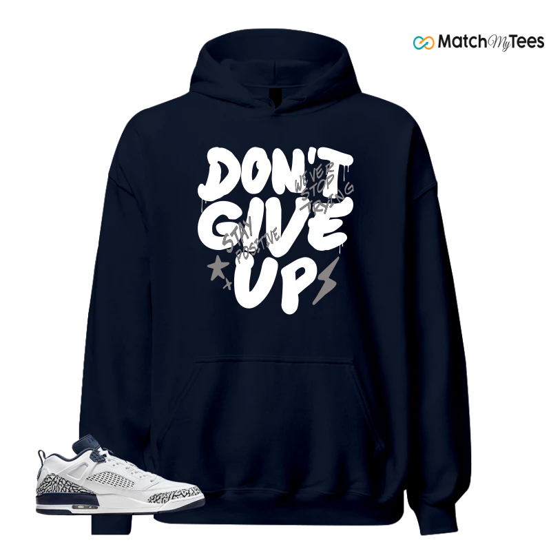 NIKE JORDAN SPIZIKE LOW WHITE OBSIDIAN SNEAKER Matching Tees Hoodie for Men