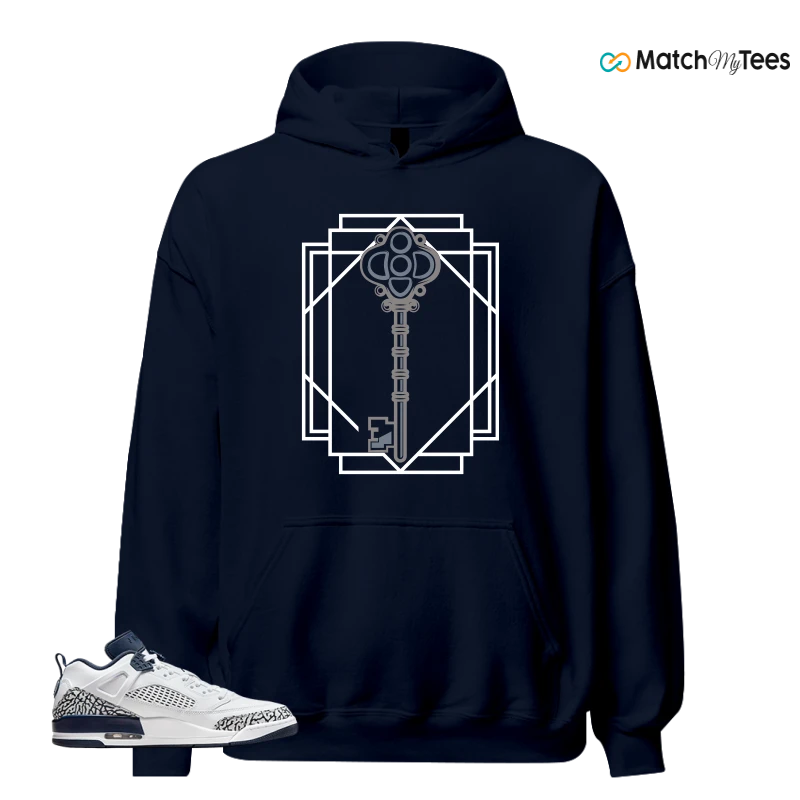 NIKE JORDAN SPIZIKE LOW WHITE OBSIDIAN SNEAKER Matching Tees hoodie