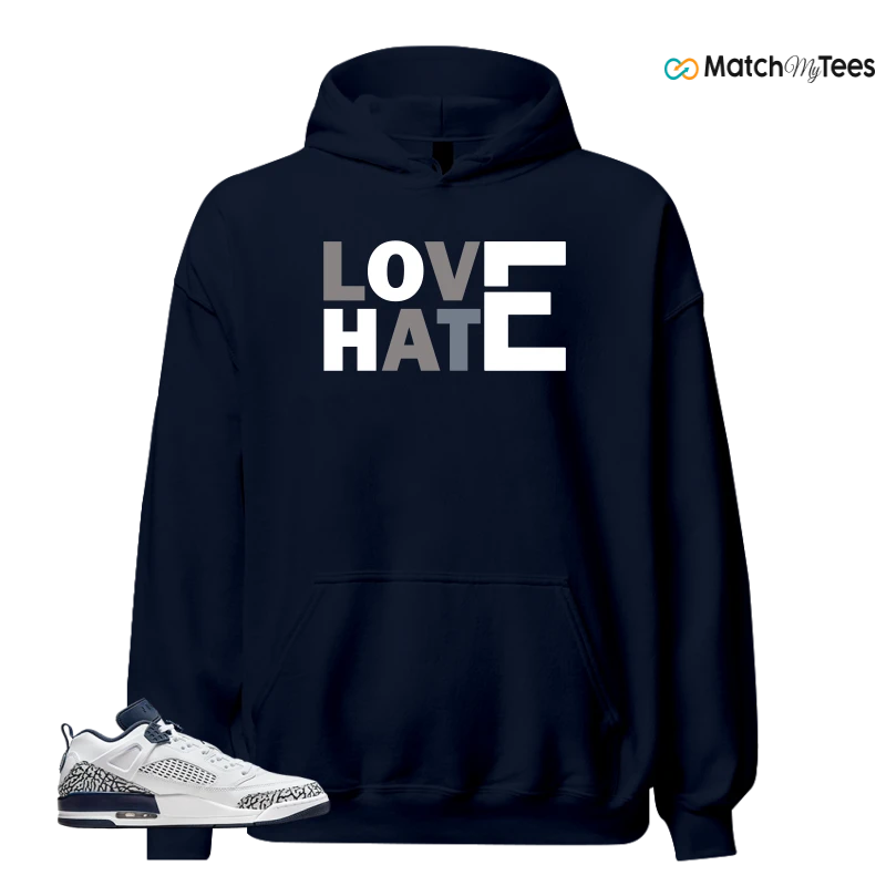 NIKE JORDAN SPIZIKE LOW WHITE OBSIDIAN SNEAKER Matching Tees hoodie