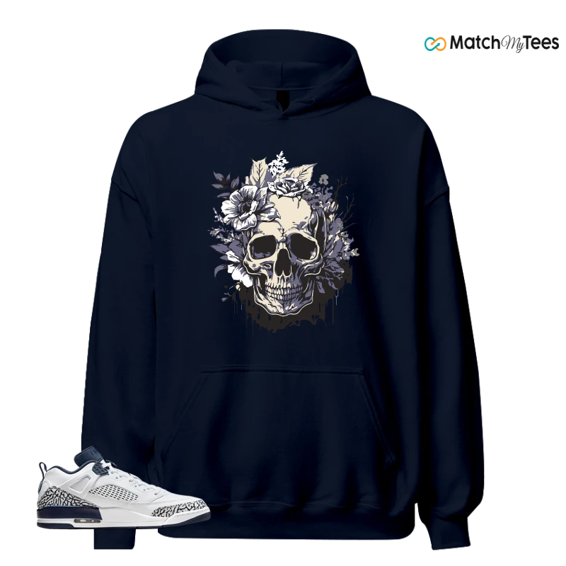 NIKE JORDAN SPIZIKE LOW WHITE OBSIDIAN SNEAKER Matching Tees hoodie