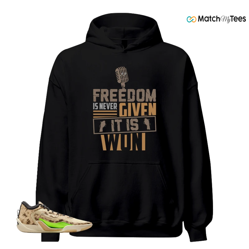 NIKE JORDAN TATUM 1 TUNNEL WALK TAN BLACK SAIL VOLT SNEAKER Matching Tees hoodie