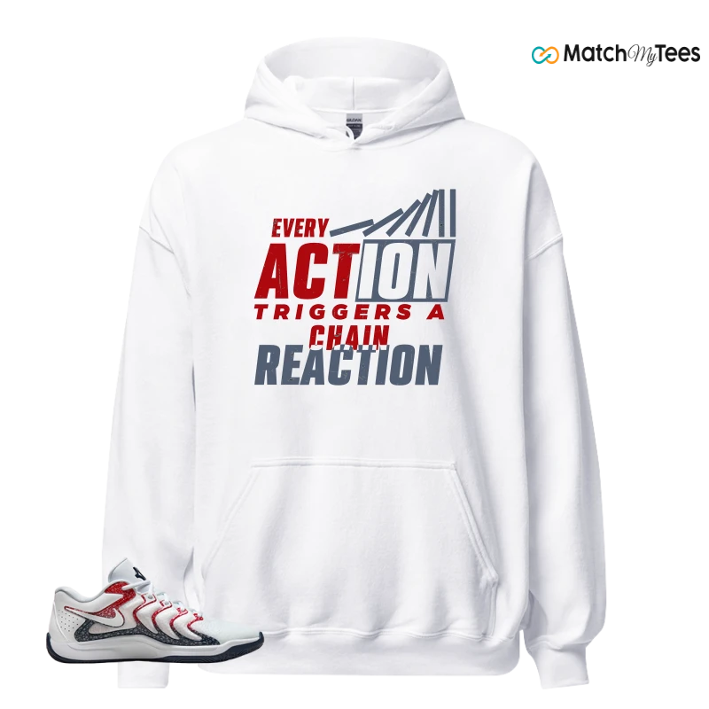 NIKE KD 17 USA WHITE UNIVERSITY RED OBSIDIAN SNEAKER Matching Tees Hoodie for Men