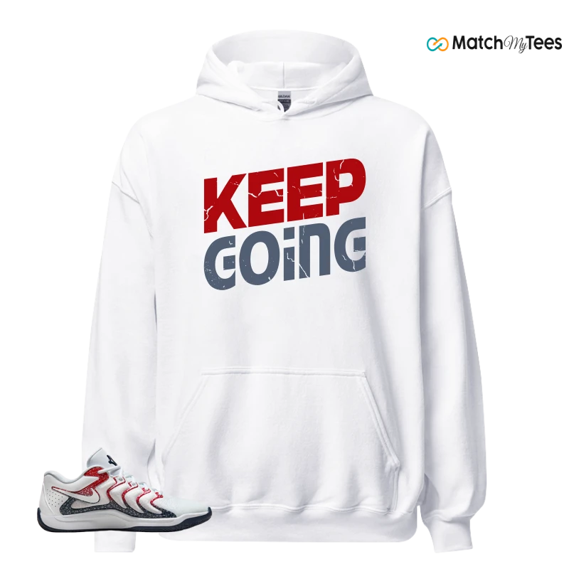 NIKE KD 17 USA WHITE UNIVERSITY RED OBSIDIAN SNEAKER Matching Tees Hoodie for Men