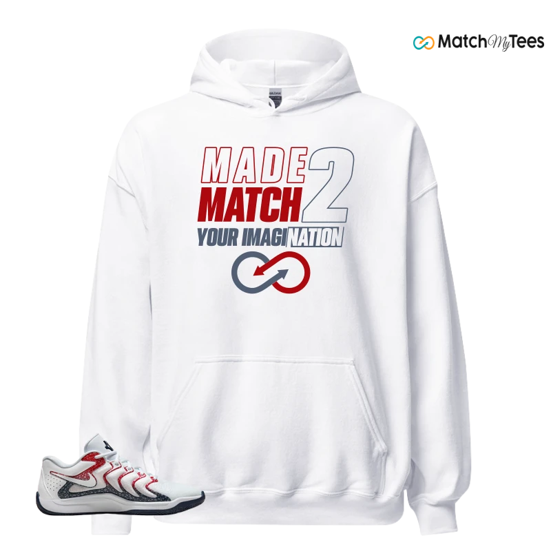NIKE KD 17 USA WHITE UNIVERSITY RED OBSIDIAN SNEAKER Matching Tees hoodie