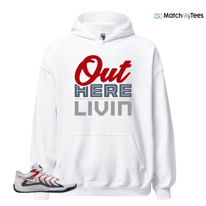NIKE KD 17 USA WHITE UNIVERSITY RED OBSIDIAN SNEAKER Matching Tees hoodie