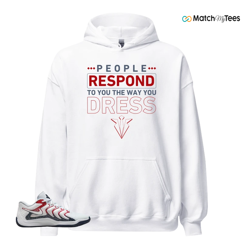 NIKE KD 17 USA WHITE UNIVERSITY RED OBSIDIAN SNEAKER Matching Tees hoodie