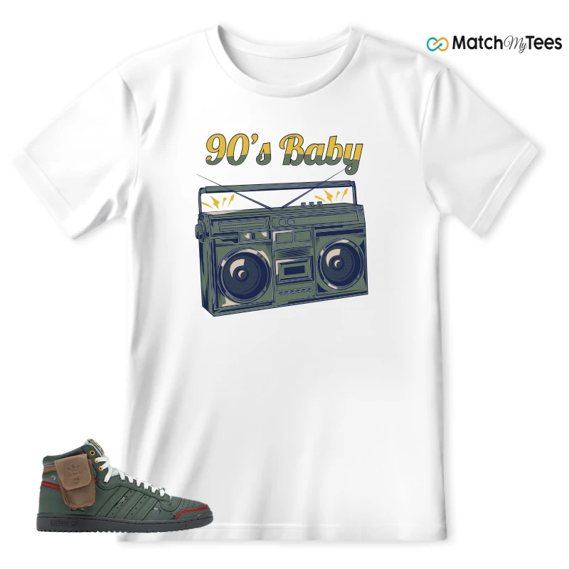 ADIDAS TOP TEN HI STAR WARS BOBA FETT SNEAKER Matching Tees T-shirt for Men
