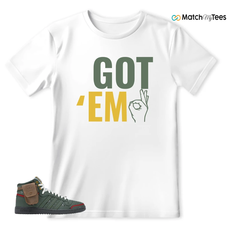 ADIDAS TOP TEN HI STAR WARS BOBA FETT SNEAKER Matching Tees T-shirt for Men