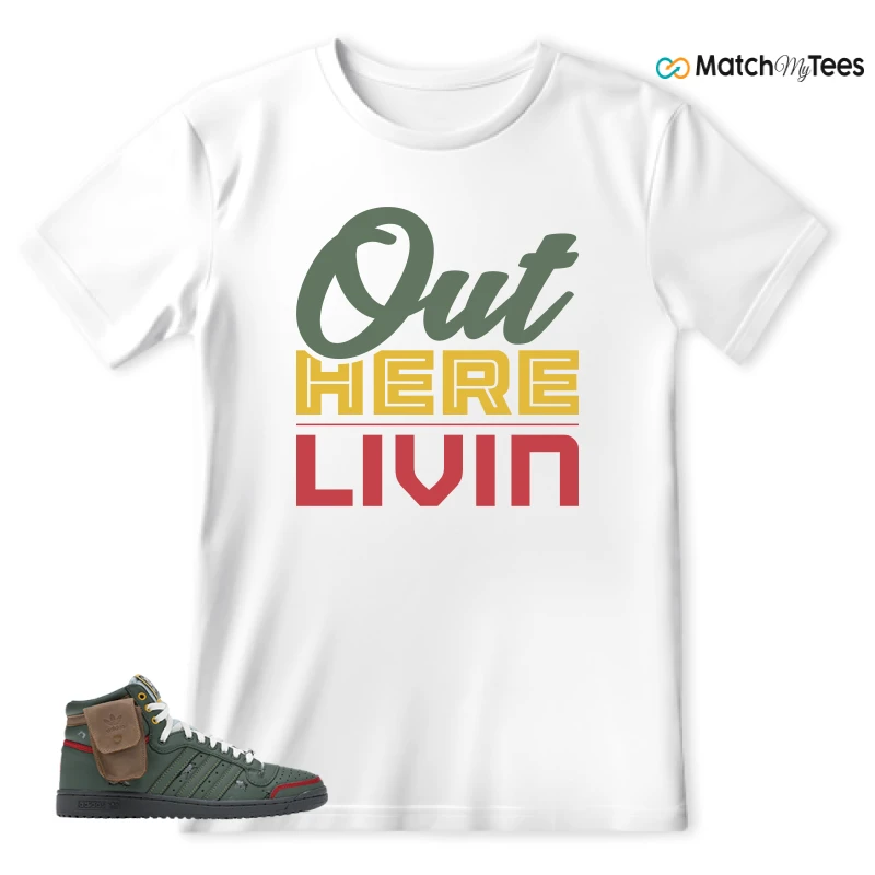 ADIDAS TOP TEN HI STAR WARS BOBA FETT SNEAKER Matching Tees t-shirt