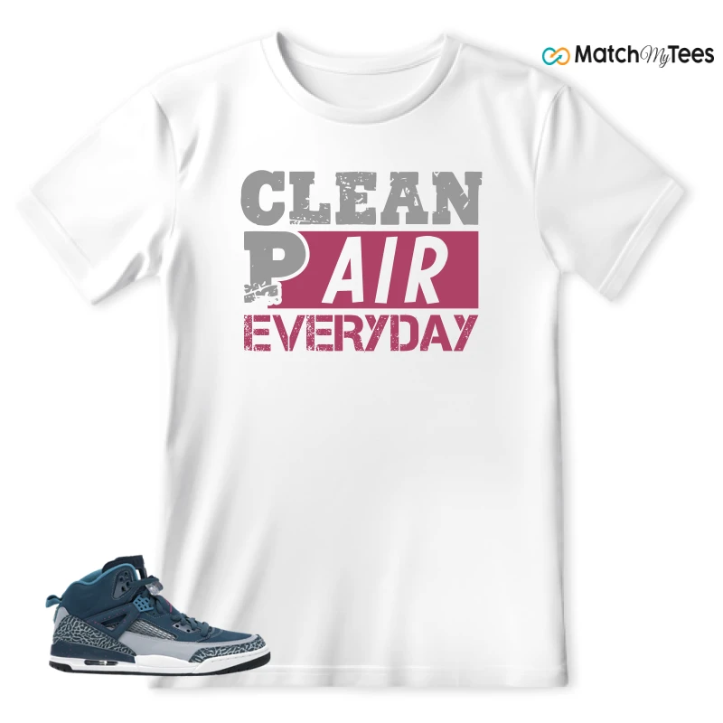 NIKE JORDAN SPIZIKE SPACE BLUE SNEAKER Matching Tees t-shirt