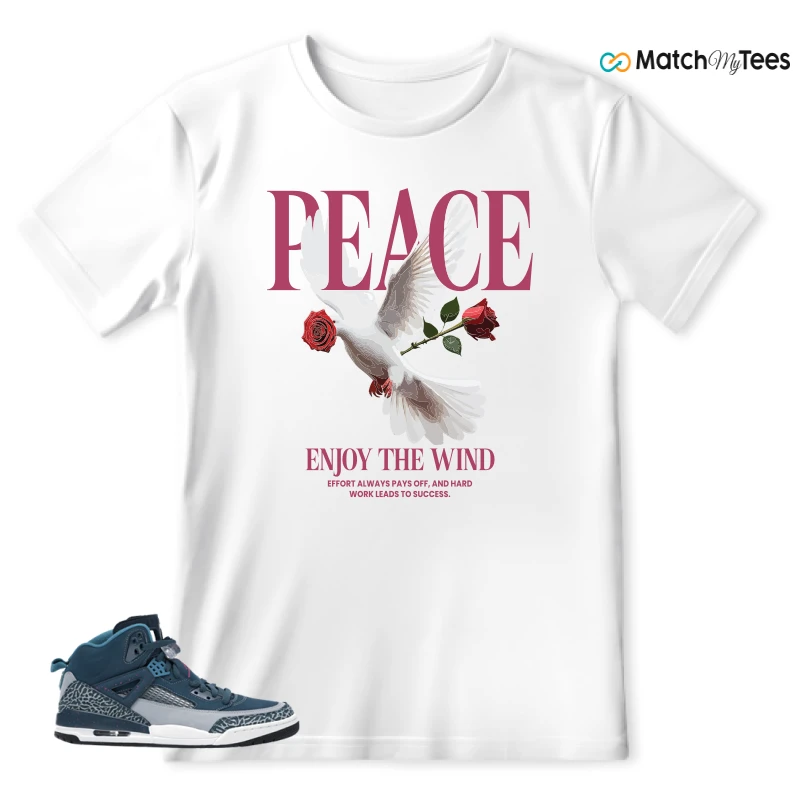NIKE JORDAN SPIZIKE SPACE BLUE SNEAKER Matching Tees t-shirt