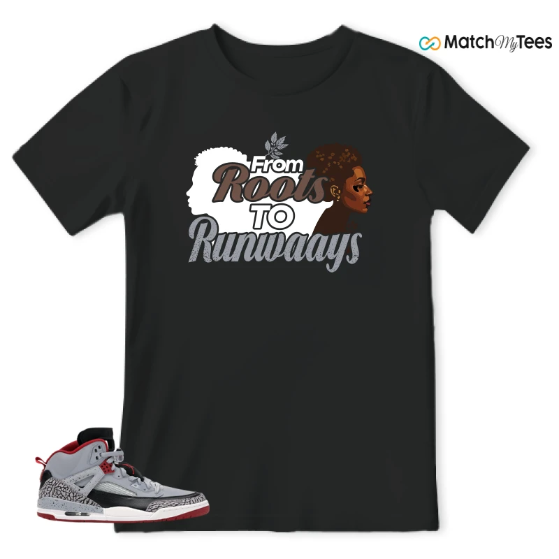 NIKE JORDAN SPIZIKE WOLF GREY SNEAKER Matching Tees t-shirt