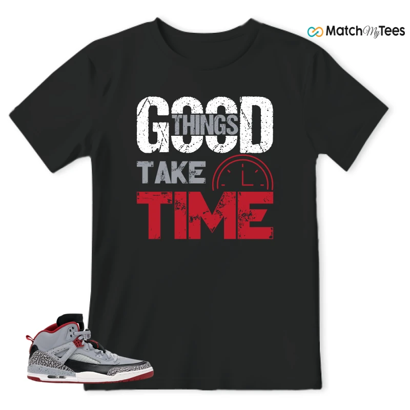 NIKE JORDAN SPIZIKE WOLF GREY SNEAKER Matching Tees t-shirt