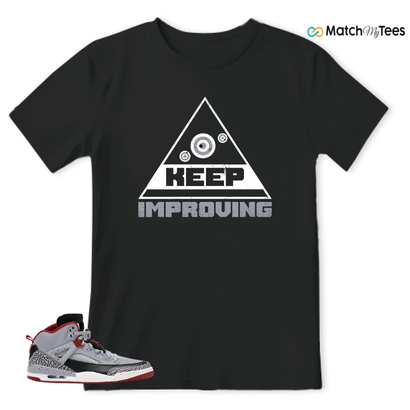 NIKE JORDAN SPIZIKE WOLF GREY SNEAKER Matching Tees T-shirt for Men