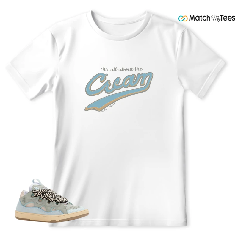 LANVIN LEATHER CURB LIGHT BLUE GUM (WOMEN'S) SNEAKER Matching Tees t-shirt