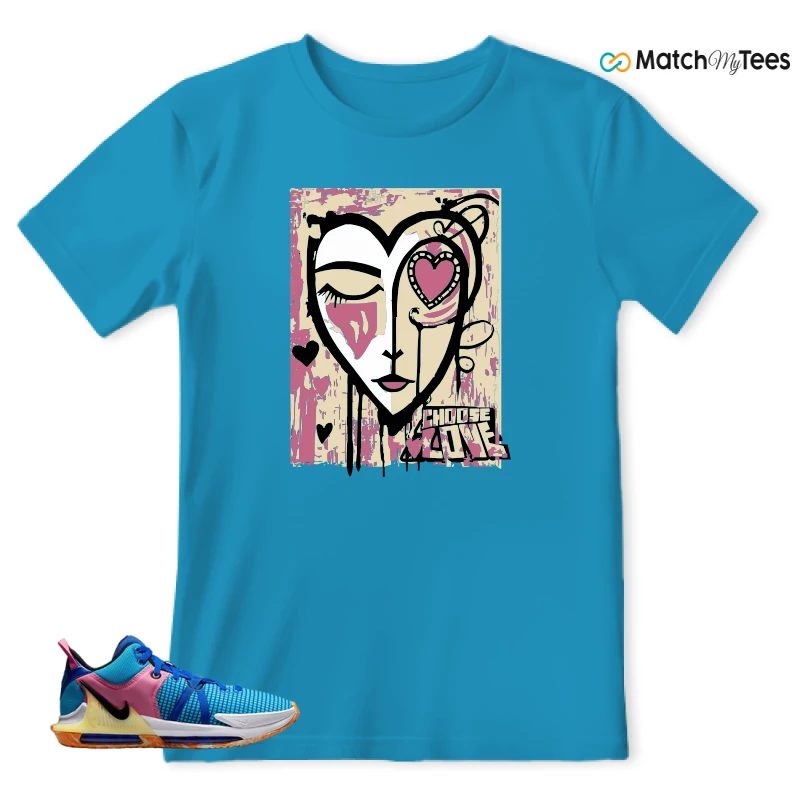 LEBRON WITNESS 7: LEBRON JAMES X NIKE LEBRON WITNESS TEAM RED/JADE SNEAKER Matching Tees t-shirt