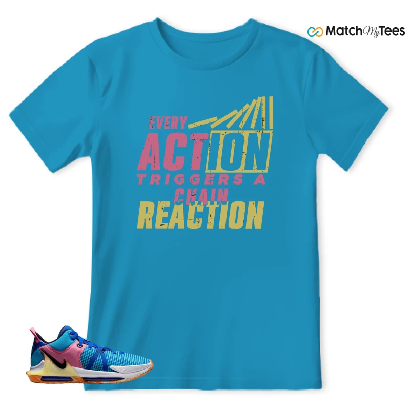 LEBRON WITNESS 7: LEBRON JAMES X NIKE LEBRON WITNESS TEAM RED/JADE SNEAKER Matching Tees t-shirt