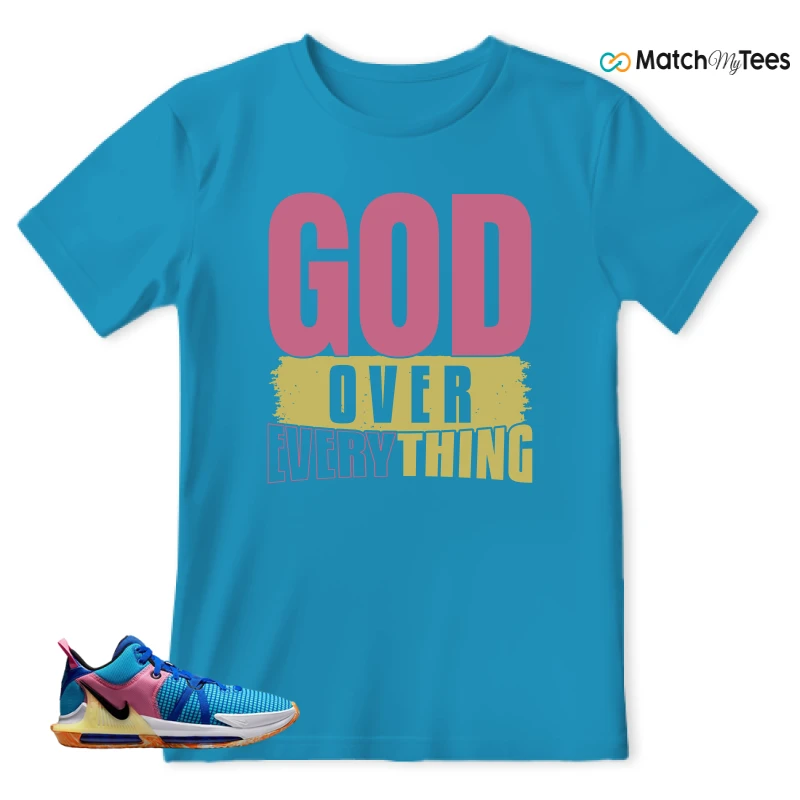 LEBRON WITNESS 7: LEBRON JAMES X NIKE LEBRON WITNESS TEAM RED/JADE SNEAKER Matching Tees t-shirt