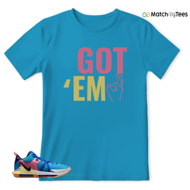 LEBRON WITNESS 7: LEBRON JAMES X NIKE LEBRON WITNESS TEAM RED/JADE SNEAKER Matching Tees t-shirt
