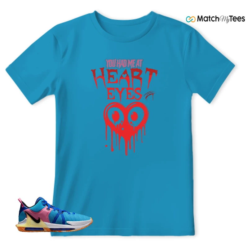 LEBRON WITNESS 7: LEBRON JAMES X NIKE LEBRON WITNESS TEAM RED/JADE SNEAKER Matching Tees t-shirt