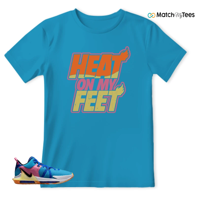 LEBRON WITNESS 7: LEBRON JAMES X NIKE LEBRON WITNESS TEAM RED/JADE SNEAKER Matching Tees t-shirt