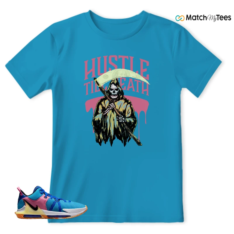 LEBRON WITNESS 7: LEBRON JAMES X NIKE LEBRON WITNESS TEAM RED/JADE SNEAKER Matching Tees t-shirt