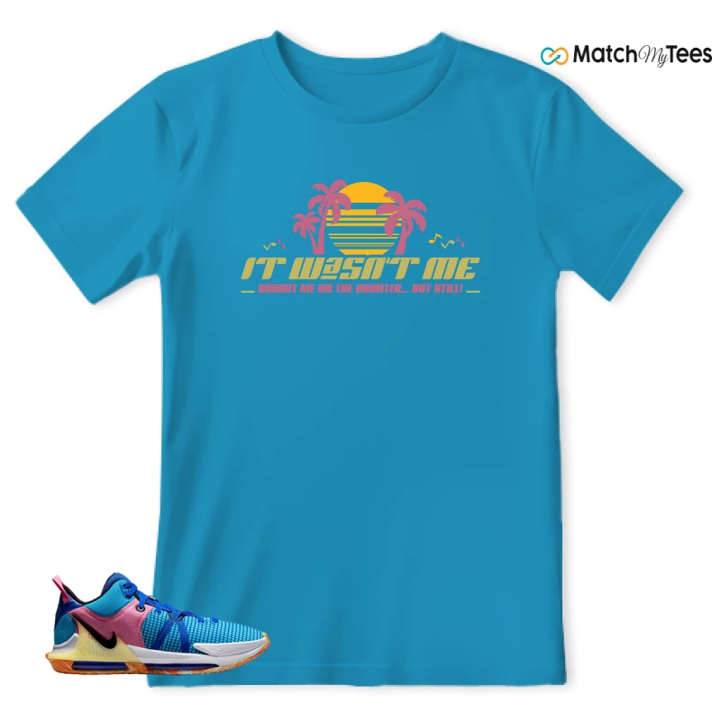 LEBRON WITNESS 7: LEBRON JAMES X NIKE LEBRON WITNESS TEAM RED/JADE SNEAKER Matching Tees t-shirt