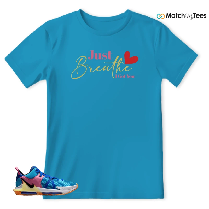 LEBRON WITNESS 7: LEBRON JAMES X NIKE LEBRON WITNESS TEAM RED/JADE SNEAKER Matching Tees t-shirt
