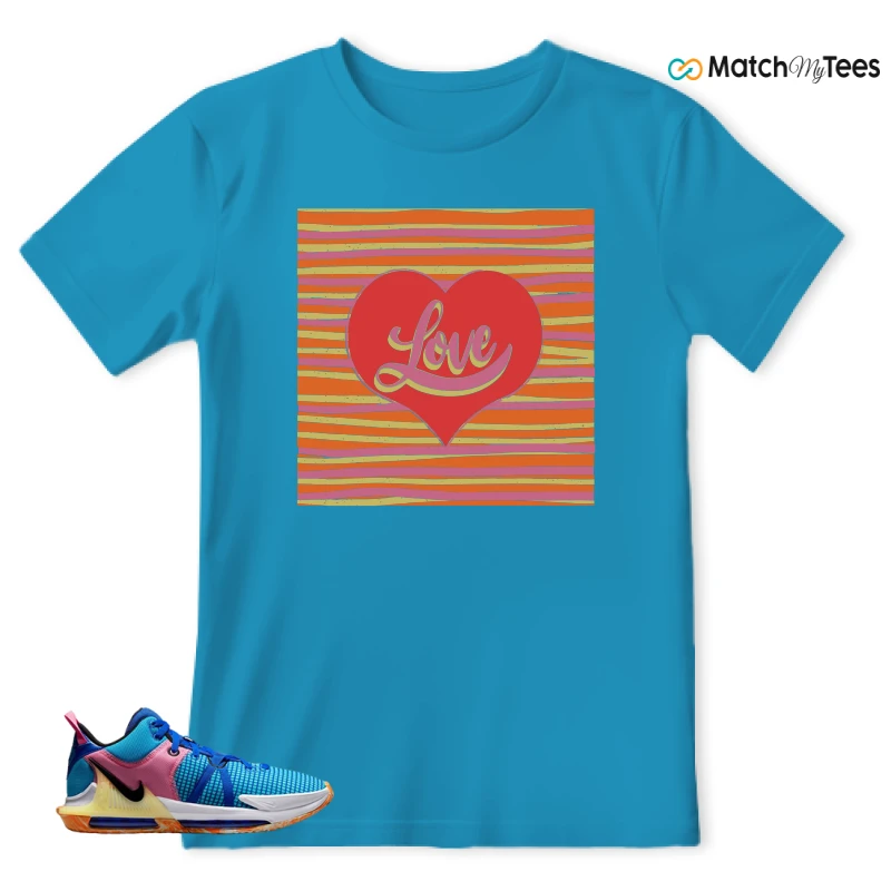 LEBRON WITNESS 7: LEBRON JAMES X NIKE LEBRON WITNESS TEAM RED/JADE SNEAKER Matching Tees t-shirt