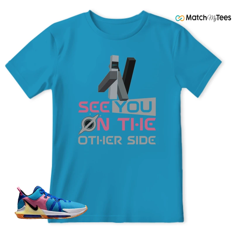 LEBRON WITNESS 7: LEBRON JAMES X NIKE LEBRON WITNESS TEAM RED/JADE SNEAKER Matching Tees t-shirt