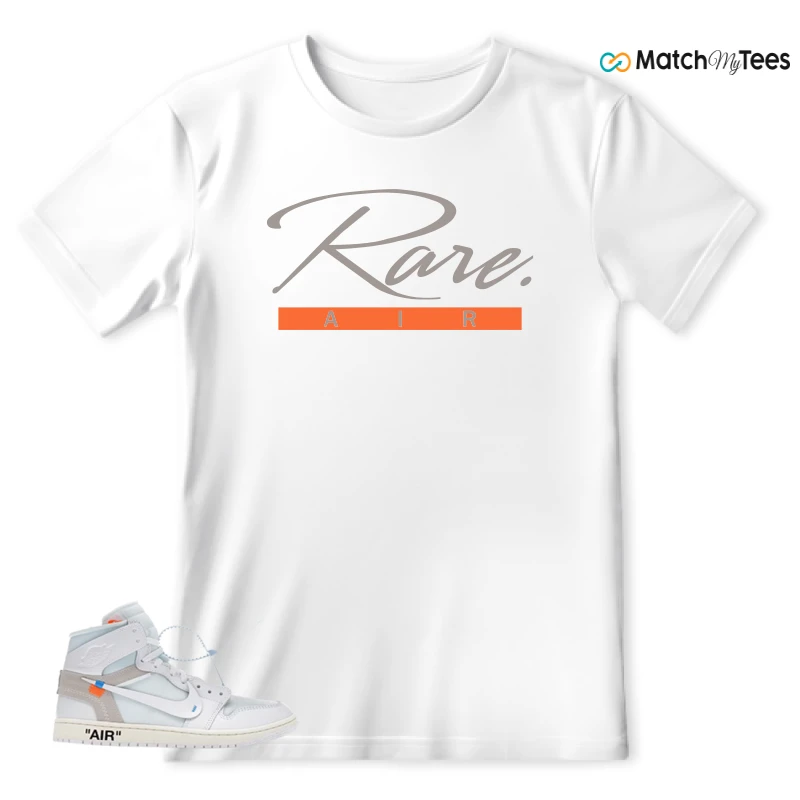 NEKE AIR JORDAN 1 RETRO HIGH OG VIRGIL ABLOH ARCHIVE ALASKA SNEAKER/WHITE/WHITE matching T-shirt