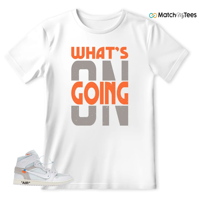 NEKE AIR JORDAN 1 RETRO HIGH OG VIRGIL ABLOH ARCHIVE ALASKA SNEAKER/WHITE/WHITE matching T-shirt