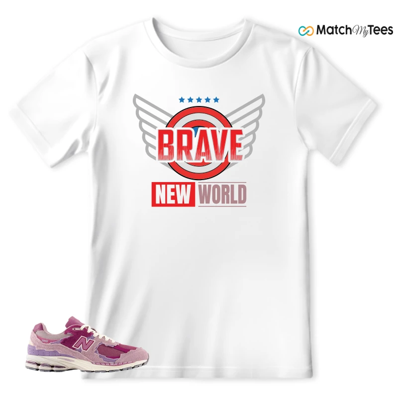 NEW BALANCE 2002R PROTECTION PACK PINK SNEAKER Matching Tees t-shirt